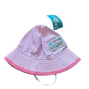 Vintage 1995 NWT OshKosh B'gosh Pink Striped Kids Hat 6-12 months